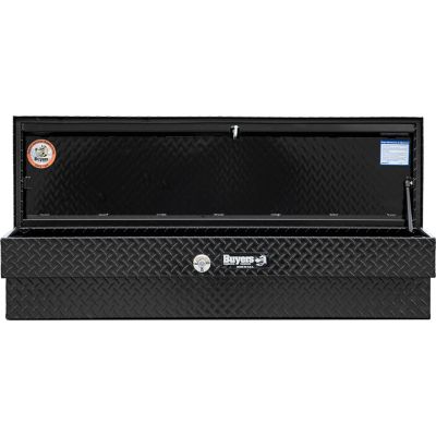 Image showing 5 th Buyers Products 13 in. x 16 in. x 36 in. Gloss Black Diamond Tread Aluminum Lo-Sider Truck Box