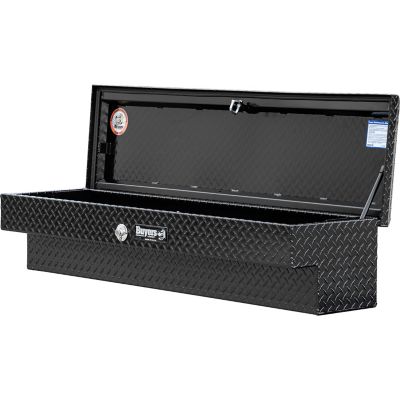 Image showing  Gloss Black Diamond Tread Aluminum Lo-Sider Truck Box, 13 x 16 x 47 in.