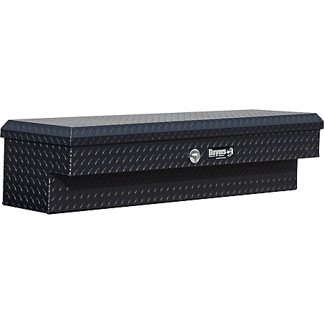 Buyers Products Textured Matte Black Diamond Tread Aluminum Lo-Sider Truck Tool Box, 13X16X47 in.