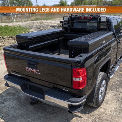 Image showing 9 th Buyers Products 13 in. x 16 in. x 70 in. Gloss Black Diamond Tread Aluminum Lo-Sider Truck Box