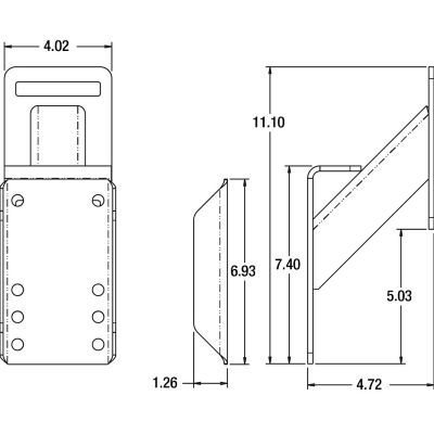Image showing 7 th Buyers Products Universal Trailer Bolt-On Spare Tire Carrier