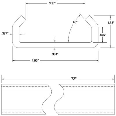 Image showing 7 th Buyers Products Aluminum Sliding Winch Track