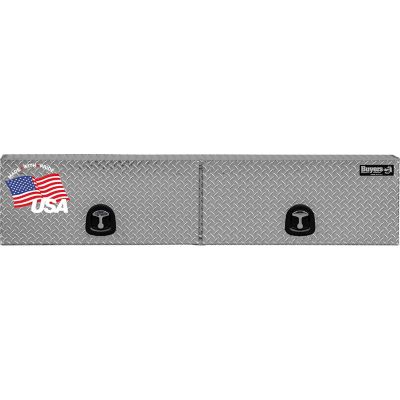 Buyers Products 16 in. x 13 in. x 72 in. Diamond Tread Aluminum Topsider Truck Box with Flip-Up Doors