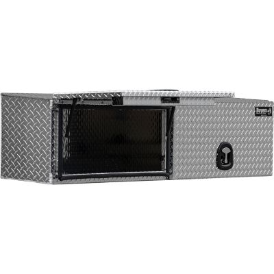 Image showing  16 x 13 x 72in. Diamond Tread Aluminum Topsider Truck Box with Flip-Up Doors