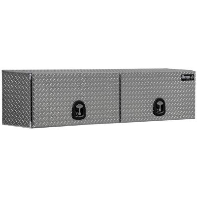 Buyers Products 16 in. x 13 in. x 88 in. Diamond Tread Aluminum Topsider Truck Box with Flip-Up Doors