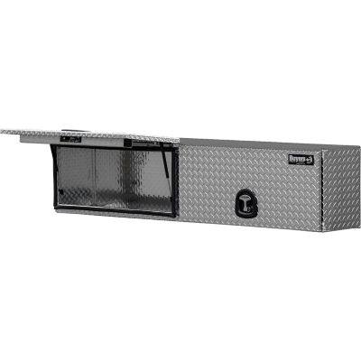 Image showing  18 x 16 x 72in. Diamond Tread Aluminum Topsider Truck Box with Flip-Up Doors