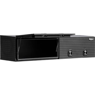 Image showing  96 x 16 x 18in. Diamond Tread Aluminum Topsider Truck Box with Flip-Up Door