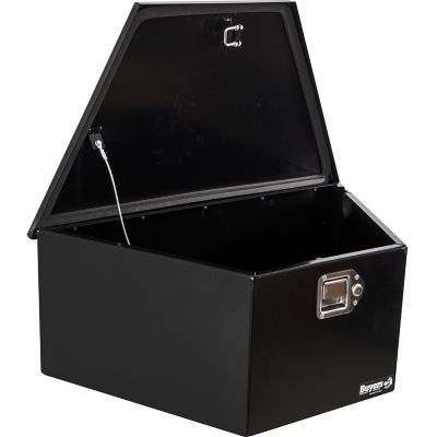 Image showing 6 th Buyers Products 14.5 in./31 in. Wide Gloss Black Steel Dump Trailer Pump Box for A-Frame Trailers