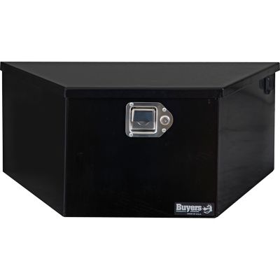 Image showing 7 th Buyers Products 14.5 in./31 in. Wide Gloss Black Steel Dump Trailer Pump Box for A-Frame Trailers