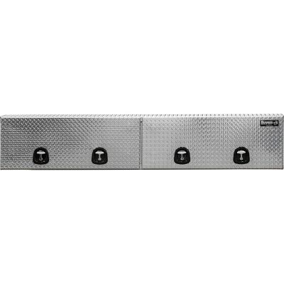 Buyers Products Diamond Tread Aluminum Topsider Truck Box with Flip-Up Doors, 16x13x96 in.