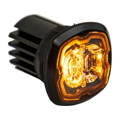 Buyers Products 1.5 in. Flush Surface Mount Amber/Clear LED Strobe Light with 17 Flash Patterns