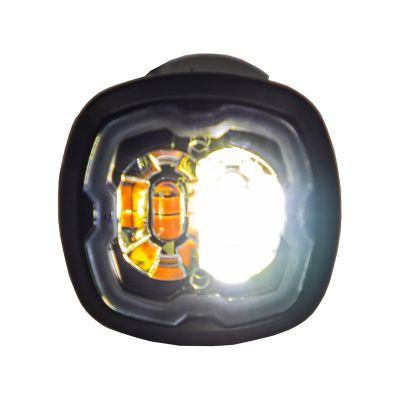 Image showing  1.5 in. Flush Surface Mount Amber/Clear LED Strobe Light with 17 Flash Patterns