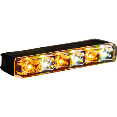 Buyers Products 3.5 in. Narrow Profile Amber/Clear LED Strobe Light with 28 Flash Patterns