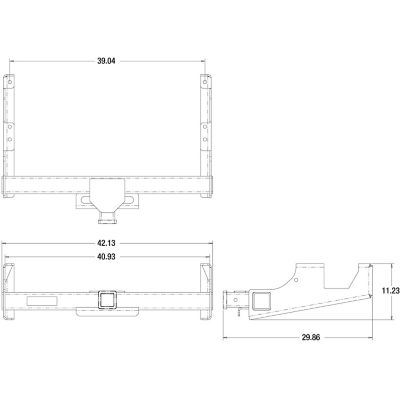 Image showing  Hitch Receiver For GM 2500/3500 Pickup Frame (bed delete) with Service Body (excluding short bed)