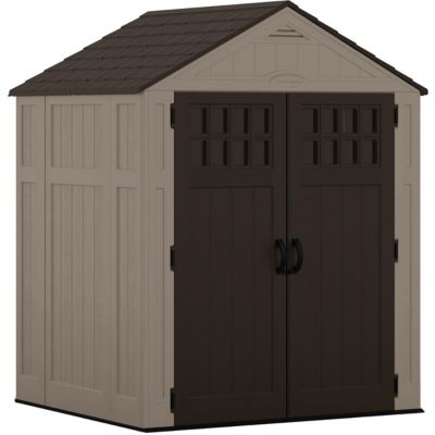 Suncast 6 ft. 2.75 in. x 5 ft. 5.25 in. Everett Outdoor Resin Storage Shed