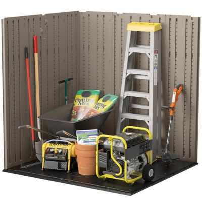 Image showing  6 ft. 2.75 in. x 5 ft. 5.25 in. Everett Outdoor Resin Storage Shed