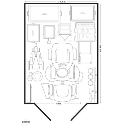 Image showing  10 ft. 2.25 in. x 8 ft. 4.5 in. Tremont Storage Shed