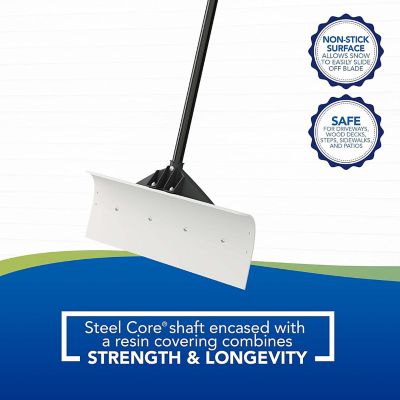 Image showing  24 in. UHMW Steel-Resin Snow Pusher Shovel