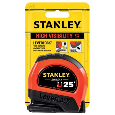 Stanley 25 ft. Leverlock Magnetic/Hi-Vis Tape Measure