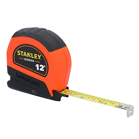 Stanley STHT30813S Leverlock 1/2 in. x 12 ft. Hi-Vis Measuring Tape