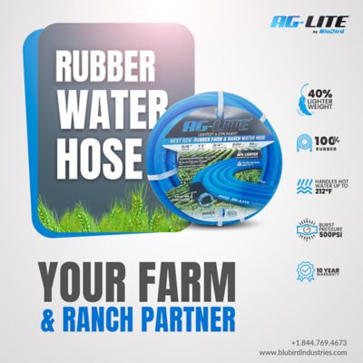 Image showing  3/4 in. x 6 ft. Heavy Duty Farm & Ranch Rubber Water Hose