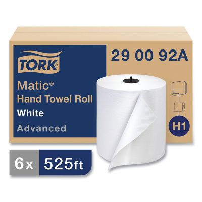 Tork Advanced Matic Hand Towel Roll, 2-Ply, 643/Roll, 6 Rolls/Carton