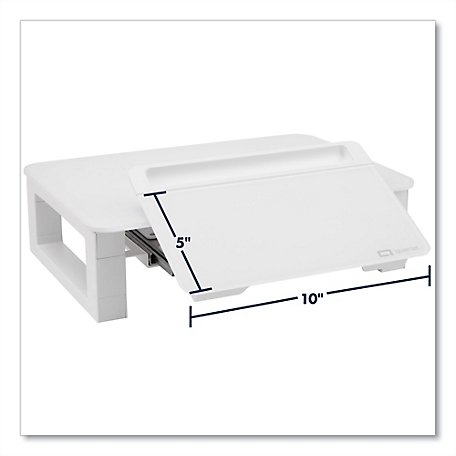 Quartet Adjustable Height Desktop Glass Monitor Riser with Dry-Erase Board, Supports 100 lb