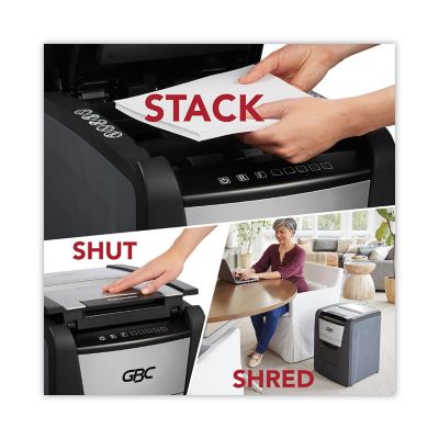Image showing 5 th GBC AutoFeed+ 100X Super Cross-Cut Home Office Shredder, 100 Auto/8 Manual Sheet Capacity