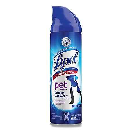 Lysol Disinfectant Spray II Pet Odor Eliminator, Fresh, Aerosol Spray, 12/Carton