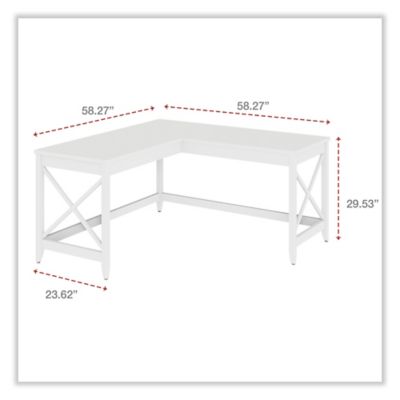 Image showing  L-Shaped Farmhouse Desk