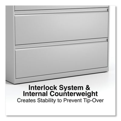 Image showing  Lateral File, 5 Legal/Letter/A4/A5-Size File Drawers, 1 Roll-Out Posting Shelf