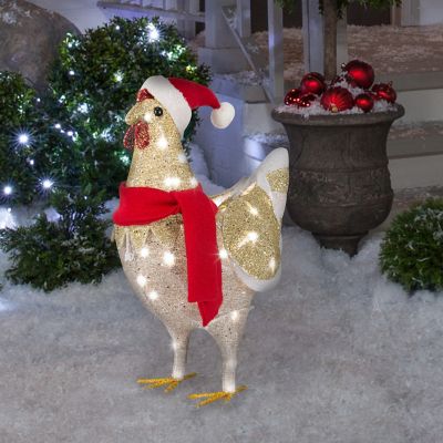 GemmyLighted Shimmer Chicken W/Scarf