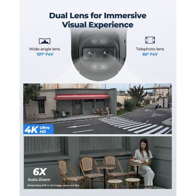 Image showing  4K Dual-Lens PTZ PoE Security Camera