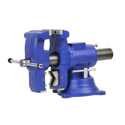 Yost Vises 750-DI 5-1/8 in. Multi Jaw Rotating Combination Pipe and Bench Vise Swivel Base