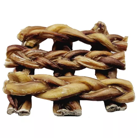 The Treat Shack 6 in Bully Sticks Premium Braided Dog Treats 6 ct Bully Sticks