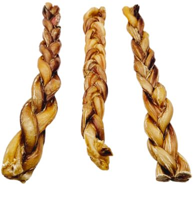 Image showing  12 in. Premium Braided Bully Sticks Dog Treats, 3 ct.