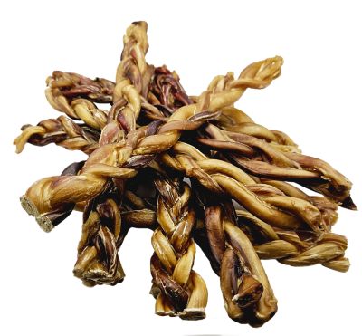 The Treat Shack 12 in. Premium Braided Bully Sticks Dog Treats, 12 ct.