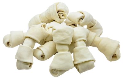 The Treat Shack 4-5 in. Knotted Premium Rawhide Bones Dog Treats, 10 ct.