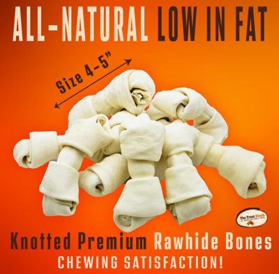 Image showing  4-5 in. Knotted Premium Rawhide Bones Dog Treats, 30 ct.
