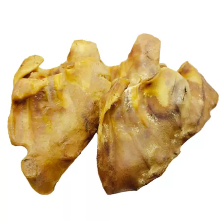 The Treat Shack Whole Natural Pig Ears Dog Treats 5 ct Dog Bones Rawhide & Rawhide Alternative