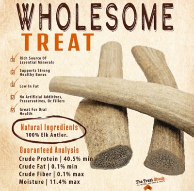 Image showing  7-8 in. Large Whole Naturally Shed Elk Antler Dog Treats, 1 ct.