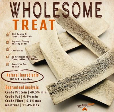 Image showing  7-8 in. Large Split Naturally Shed Elk Antler Dog Treats, 4 ct.