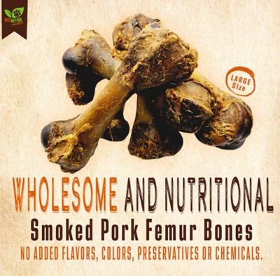 Image showing  Large Smoked Pork Femurs Dog Treats, 6 ct.