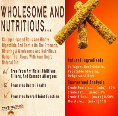 Image showing  6 in. All-Natural Beef Flavored Collagen Rolls Dog Treats, 12 ct.