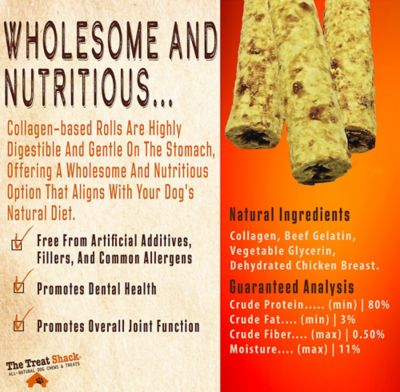 Image showing  6 in. All-Natural Chicken Flavored Collagen Rolls Dog Treats, 6 ct.