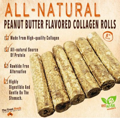 Image showing  6 in. All-Natural Peanut Butter Flavored Collagen Rolls Dog Treats, 6 ct.