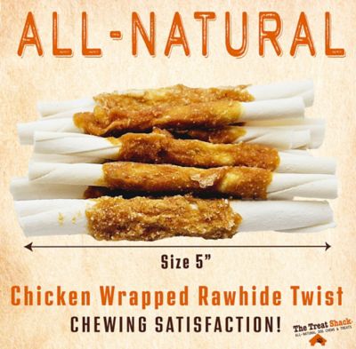 Image showing  5 in. Chicken Wrapped Rawhide Twist Dog Treats, 50 ct.