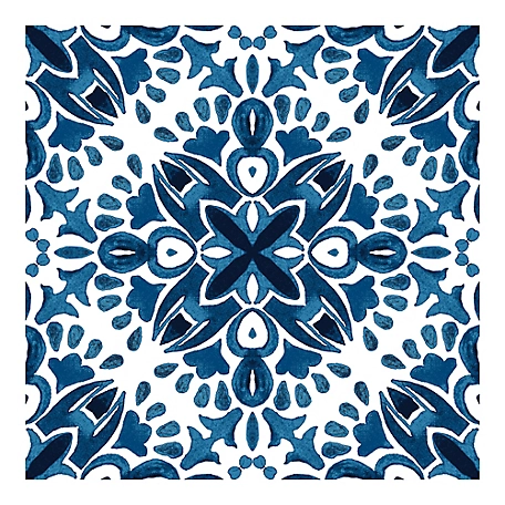 RoomMates Amalfi Peel & Stick Floor Tile, Blue