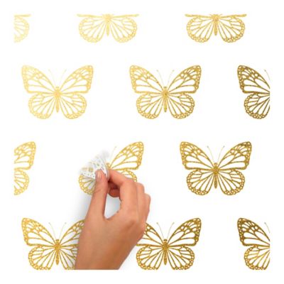 Image showing  Gold Bee Peel & Stick Wall Decals