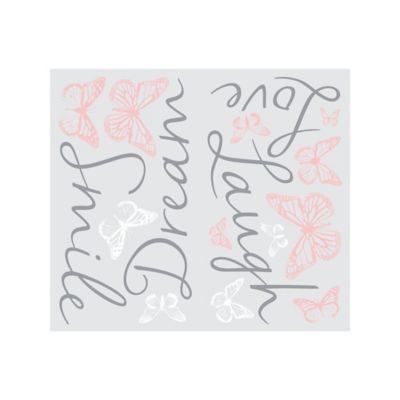 Image showing  Pink Butterfly Dream Wall Decals with 3D Cutout Butterflies